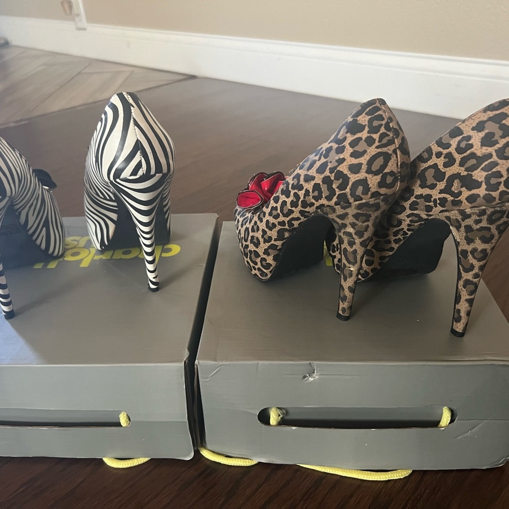 2 pair animal print heels - Picture 6 of 8